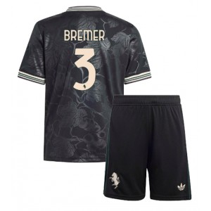 Fotbalové Dres Juventus Gleison Bremer #3 Dětské Třetí Oblečení 2025-26 Krátký Rukáv (+ trenýrky)